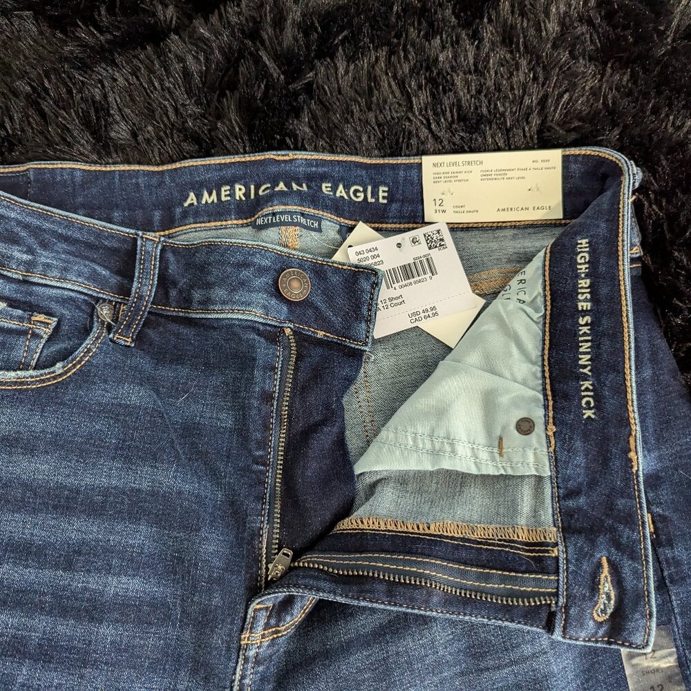American Eagle Next Level High-Waisted Skinny Kick Jean 12s